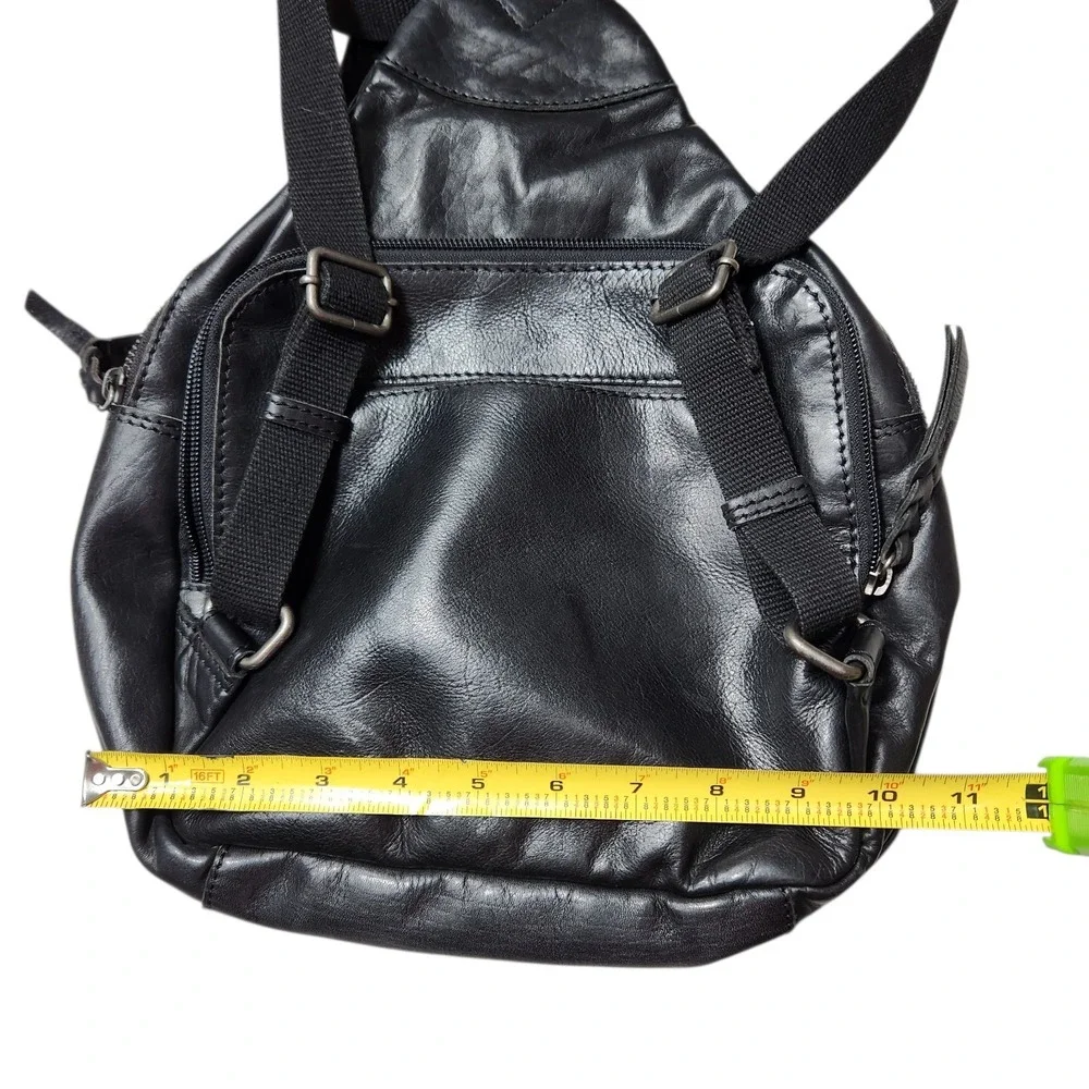 Backpack Sling Travel Bag Genuine Leather Crossbody Chest Bag Daypack India **